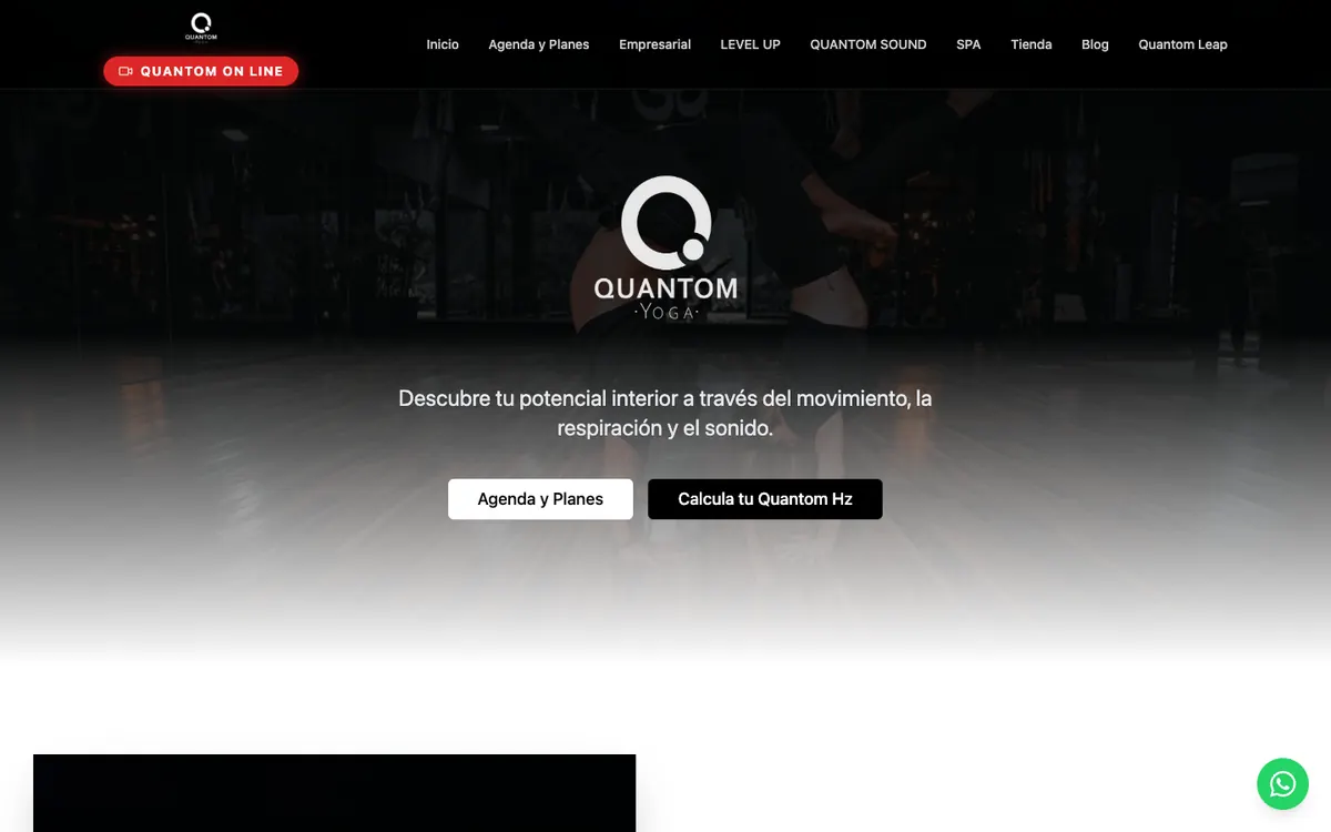 Página de Quantom Yoga